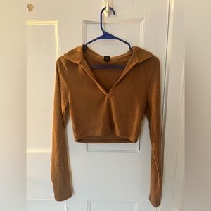 Wild Fable cropped collard shirt